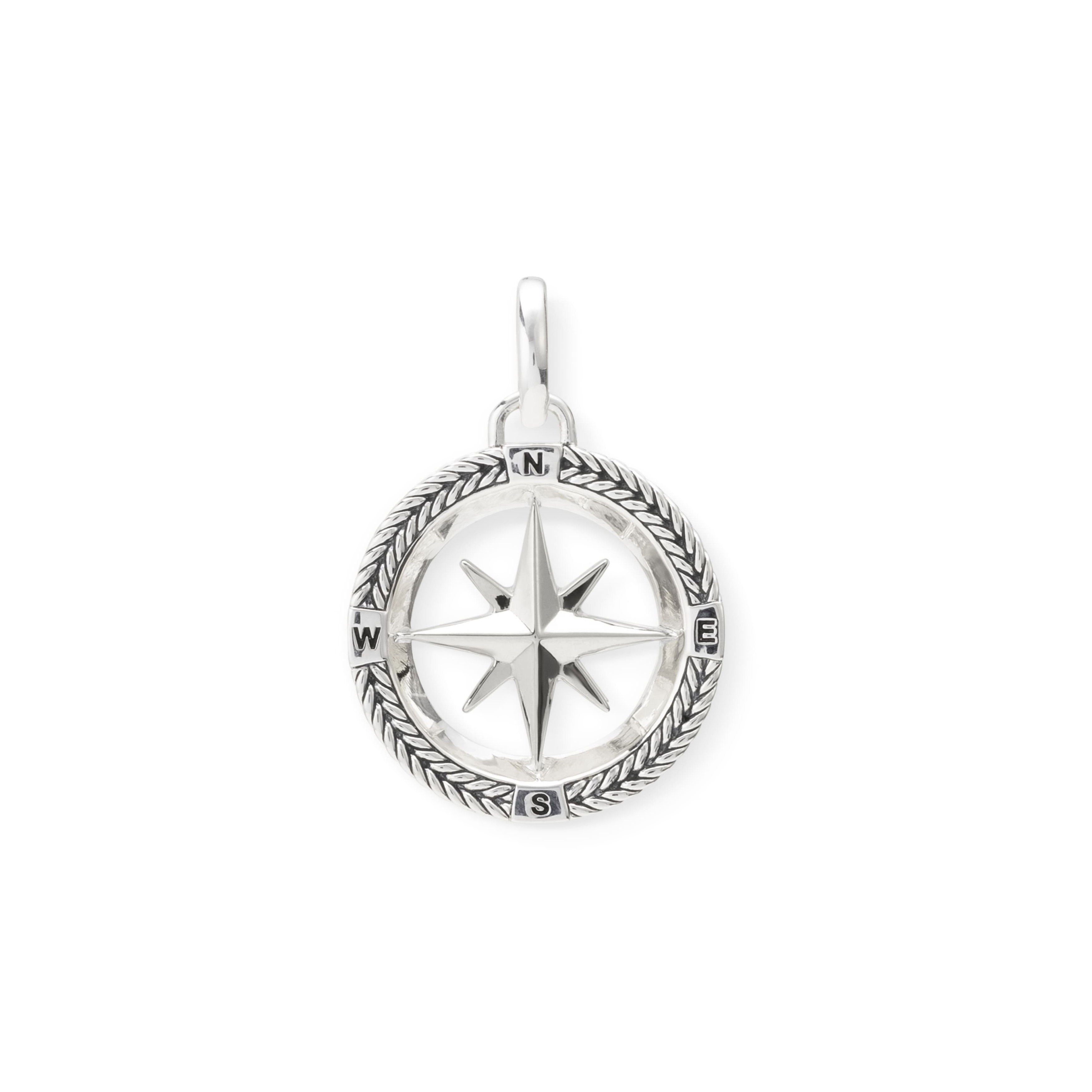 Barbara Compass Pendant Silver